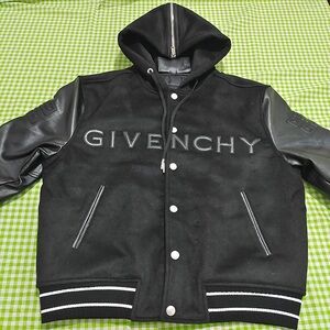 Givenchy Hooded Leather-Blend Jacket